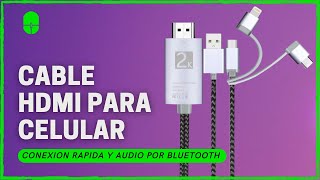 Cable HDMI Para Conectar Celulares Al TV  HDTV Con Audio Por Bluetooth [upl. by Elly]