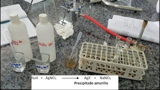 Experimento 2 parte 4  Identificación de Halógenos en Sustancias Orgánicas [upl. by Erdnaek]