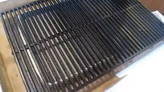 Seasoning a cast iron grate for Weber Genesis gas grill [upl. by Javier]