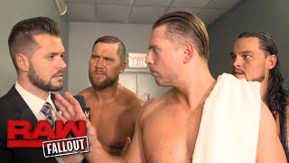 The Miz amp The Miztourage comment on their steel chair assault on Reigns Raw Fallout Sept 25 2017 [upl. by Leirud]