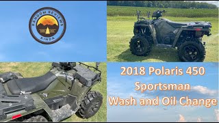 Polaris Sportsman 450 Oil Change [upl. by Eagle]