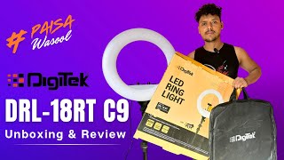 Unboxing DIGITEK DRL18RT C9 Dual Temperature LED Ring  Digitek Led Ring Light With Tripod Stand [upl. by Anidam]