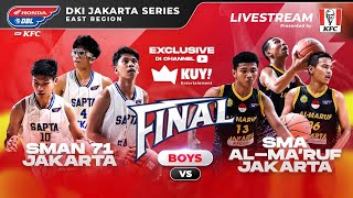 🔴 LIVE SMAN 71 JAKARTA VS SMA ALMA’RUF I Final Honda DBL with KFC 2022 [upl. by Lehcin278]