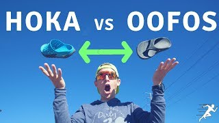 Hoka vs Oofos recovery Slide Sandals  New Opinion on running recovery sandals [upl. by Brandie]