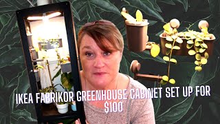 Ikea Fabrikor Greenhouse Cabinet Set Up for 100 [upl. by Bryce]