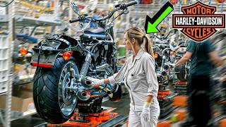 Inside US HarleyDavidson Factory 2024 Assembly line – Building Motorbikes by hands step by step [upl. by Analos409]