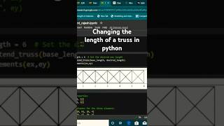 Finite element modelling of a truss using python finiteelementmethod structuralanalysis [upl. by Elyse775]