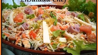 Ensalada Chef receta muy fácil [upl. by Llecram]