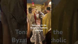 Tonsuring in the Byzantine Catholic tradition easterncatholic catholicchurch [upl. by Roldan]