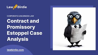 Contract and Promissory Estoppel Case Analysis  Essay Example [upl. by Ylellan505]