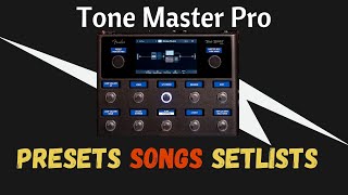 How To Make Presets Songs and Setlists  Fender Tone Master Pro [upl. by Bina]