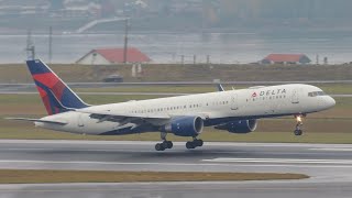 Delta Airlines Boeing 757200 N550NW landing in PDX [upl. by Aicert641]