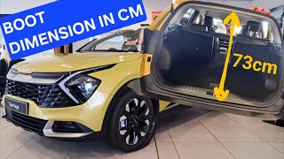 KIA SPORTAGE 2021present Boot Size in CM CarGuruDIY [upl. by Notrem805]