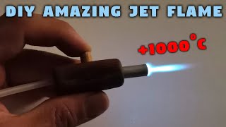 DIY free gas torch  Welding Gun  How to make jet flame [upl. by Sexela]