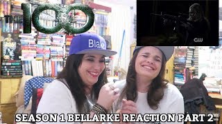 THE 100 SEASON 1 BELLARKE SCENES REACTION PT 2 [upl. by Birecree]