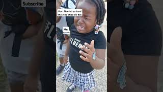 She fell from the stairs viralvideo funny baby shorts school [upl. by Damales]