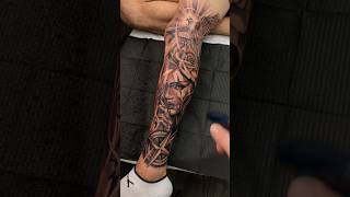 sleeve tattoo on leg🔱 start project 🔥beytattoo tattootoronto tattooartist [upl. by Gaylord]