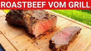 ♨️ GRILLBLITZ Roastbeef vom Grill Rezept Roastbeef grillen zubereiten vom Gasgrill BBQ Tutorial [upl. by Ahsen]