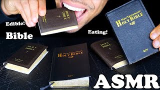 ASMR EDIBLE HOLY BIBLE MUKBANG EATING SHOW SOUNDS NO TALKING [upl. by Ytok]