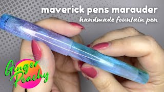 New Pen Day ✨ Maverick Pens Marauder in Rainbow Fluorite ✨ Pelikan Ink in Violet [upl. by Ardnasyl252]