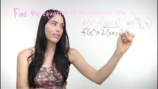 How to Find the Equation of a Tangent Line with Derivatives NancyPi [upl. by Anitneuq]