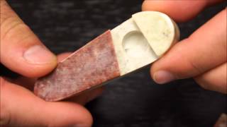 Marble Colored Hand Stone Smoking Tobacco Pipe with Sliding Lid 3quot [upl. by Anihcak]