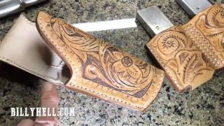 Hand Tooled Leather Holster for 1911 Colt  Billy Hell [upl. by Jock]