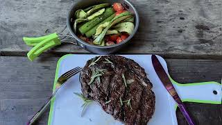 Solo Camping by the California Coast  Grill a Steak with Campfire [upl. by Bil152]