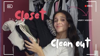 CLOSET CLEAN OUT decluttering organizing and donating everything [upl. by Adas]