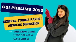 UPSC  Geochemist  GSI Prelims 2022  General Studies  Paper 1 Answers Discussion [upl. by Aerdma]