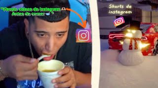 VIENDO VIDEOS DE INSTAGRAM MIENTRAS COMO  MrStivenTC [upl. by Nnylesor]