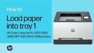 Load paper into tray 1  HP Color LaserJet Pro 32013204 3288 MFP 33013304 3388  HP Support [upl. by Tallia]