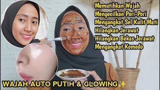 MASKER ALAMI TERBAIK UNTUK MEMUTIHKAN WAJAH DARI 1x PAKAI  WAJAH PUTIH amp GLOWING wulanhusna [upl. by Nored477]