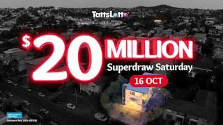 20M TattsLotto Superdraw 16 Oct 2021  The Lott  Official Home of Australias Lotteries [upl. by Llerrac100]