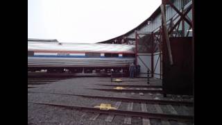 Amtrak on Turntable Steamtown NHS Scranton PA [upl. by Xenos96]