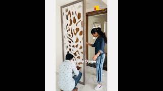 Interior  MDF Jali Design Installation short interiordesign pune [upl. by Cyn]