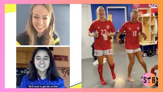 Melanie Leupolz spills Pernille Harders hidden talent👯‍♀️  She Talks Chelsea [upl. by Tacita]