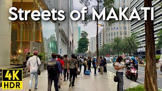 🇵🇭 4K  Streets of Makati City Walking Tour  Street View in 4K  Metro Manila Philippines 2024 [upl. by Ecinwahs108]