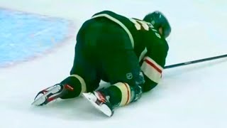 Mats Zuccarello Injury Leaves Game After Blocking Shot Minnesota Wild Montreal Canadiens Highlights [upl. by Alur]