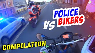 Bikers VS Cops 2024  Best Motorcycle Police Chases FUNNY [upl. by Buckden]