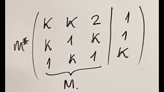 Discusión de sistema 3x3 dependiendo de parámetro k y resolución de 2 casos SCI [upl. by Nida]