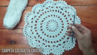 Carpeta Calada Tejida en CROCHET  Paso a Paso [upl. by Thain]