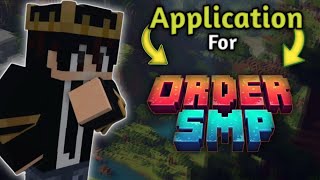 My Application For ORDER SMP  Balitze [upl. by Dragone951]