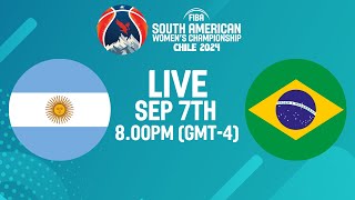 Final  Argentina v Brazil  Full Basketball Game  FIBA South American Womens Championship 2024 [upl. by Hnad37]