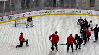 Football Legend Petr Cech training with Chicago Blackhawks [upl. by Eirrek]