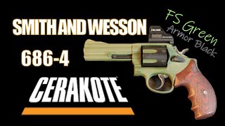 Custom Revolver Cerakote  2 Tone H Series FS GreenArmor Black  Smith and Wesson 686 [upl. by Fang]