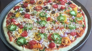 Jalapeno amp Sweet Peppers Pizza Teasing Video from Bhavnas Kitchen [upl. by Aeila497]