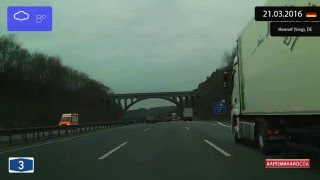 Driving from Frankfurt am Main to Köln Germany 21032016 Timelapse x4 [upl. by Dazhehs285]