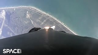 Fly to space and back in amazing SpaceX booster cam video  Launch to Florida landing [upl. by Chane265]