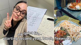 vlog  London uni diaries  my quiet life  starting second year lunch fireworks ⋆𐙚₊˚⊹♡ [upl. by Sirhc]